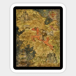 Old Map 2 (Fantasy). Sticker